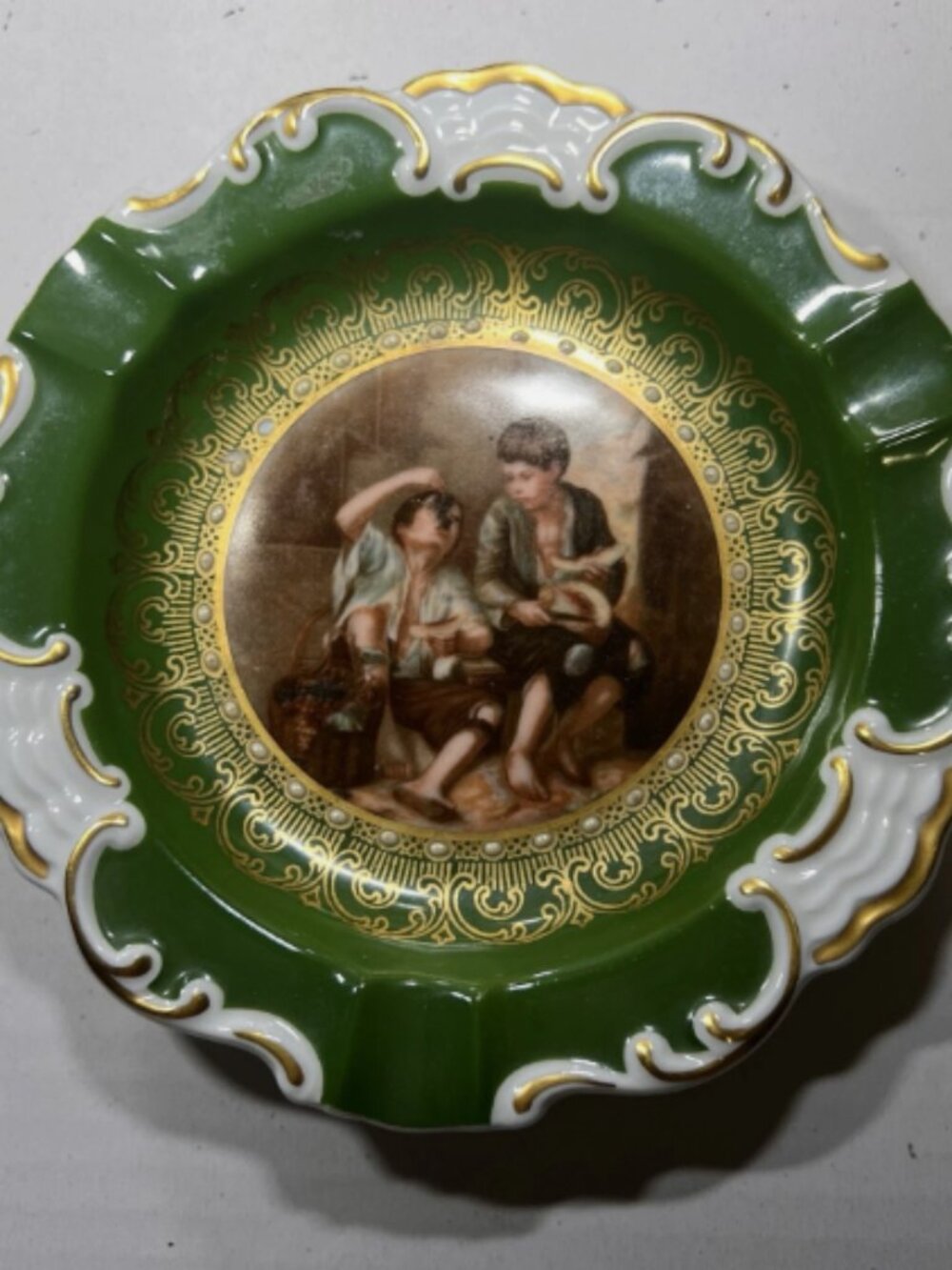 Vintage Mitterteich porcelain ashtray made in Bavaria, Germany. WR